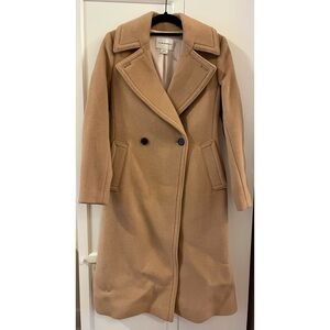 Club Monaco Camel Double-Breasted Trench Coat